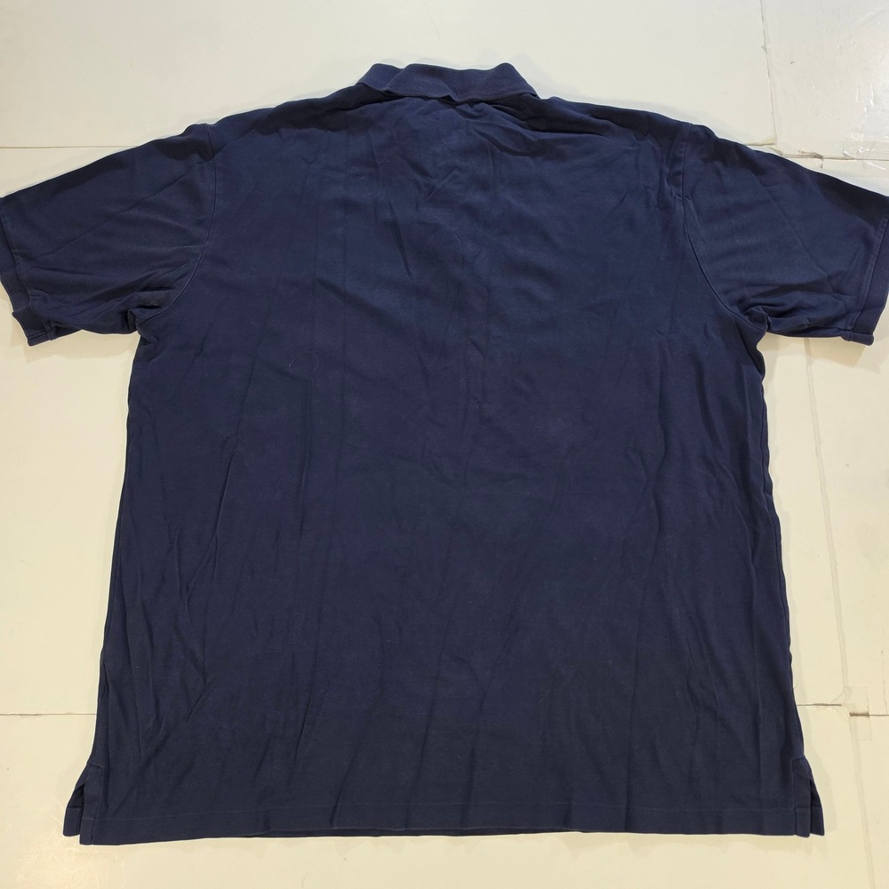 Polo Ralph Lauren Shirt Mens 2XLT Navy Blue Vertical Textured Knit Polo Tall - Picture 7 of 8